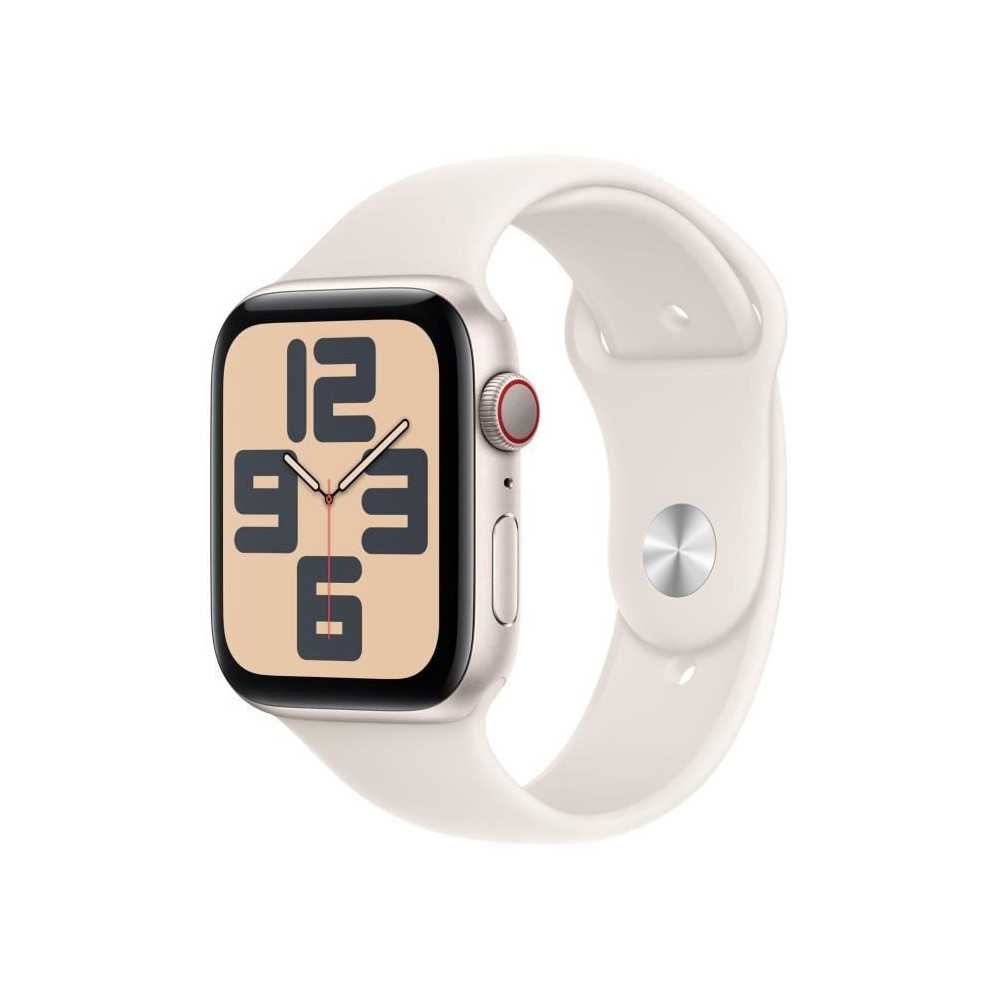 Apple Watch SE GPS + Cellular - 44mm - Boîtier Starlight Aluminium -