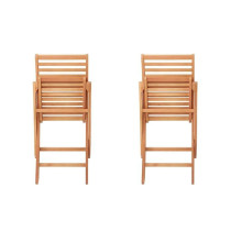 Lot de 2 chaises de jardin pliantes en Acacia FSC - 57 x 46,5 x 90 cm