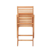 Lot de 4 chaises de jardin pliantes en Acacia FSC - 47 x 57,5 x H.89,5