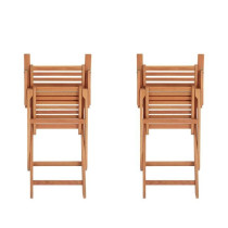 Lot de 2 fauteuils de jardin pliants en Acacia FSC - 57 x 52 x 90 cm