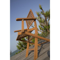Lot de 2 fauteuils de jardin pliants en Acacia FSC - 57 x 52 x 90 cm