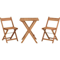 Set bistrot en bois d'acacia FSC - Composé d'une table carrée et de