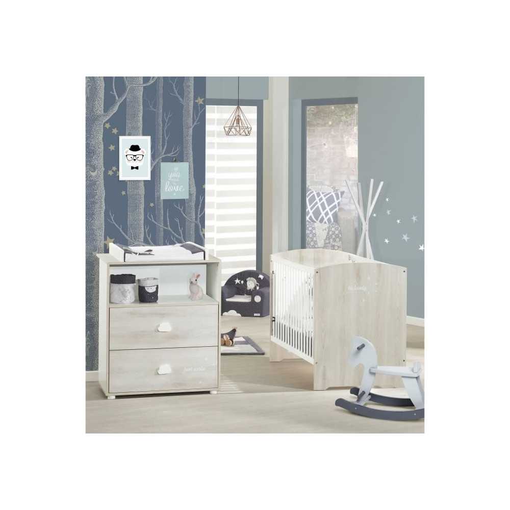 Chambre bébé complete - Lit 120x60 et commode a langer - BABY PRICE