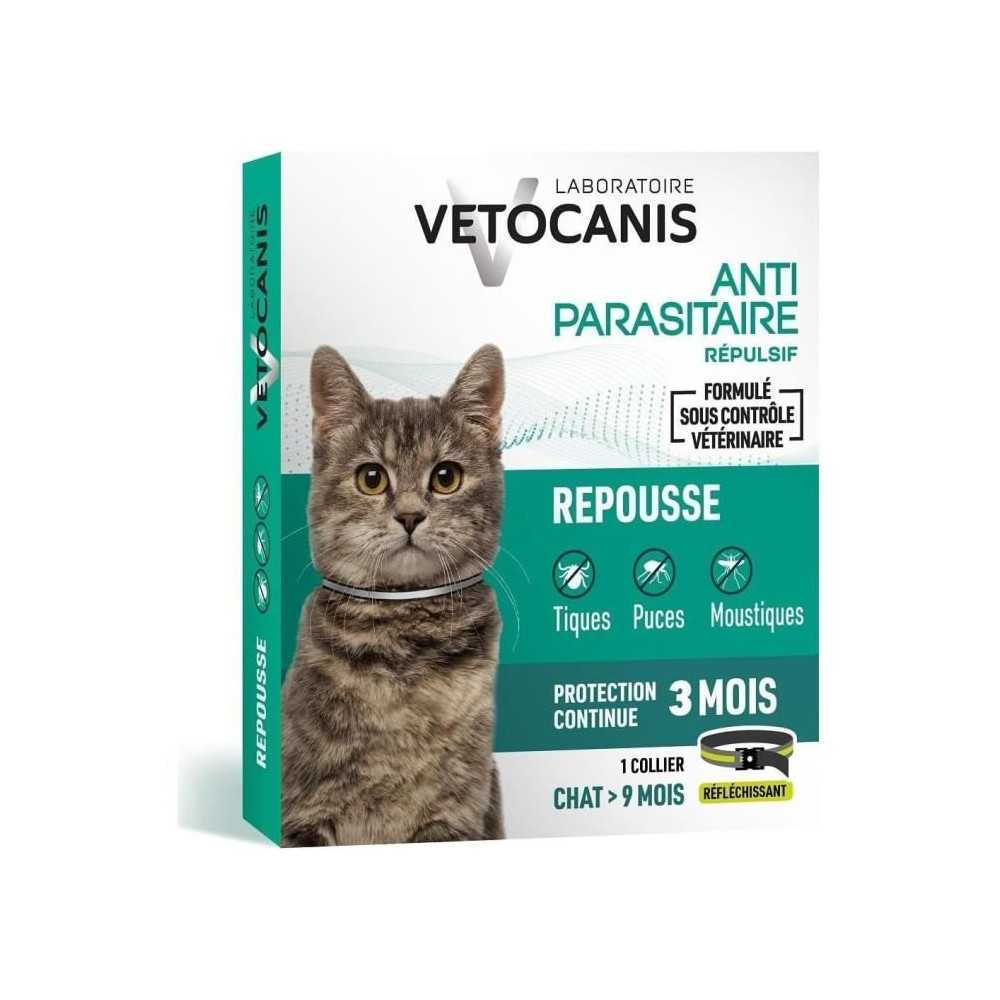 VETOCANIS Collier antiparasitaire réfléchissant chat - Protection 3