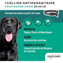 VETOCANIS Collier Antiparasitaire Grand Chien