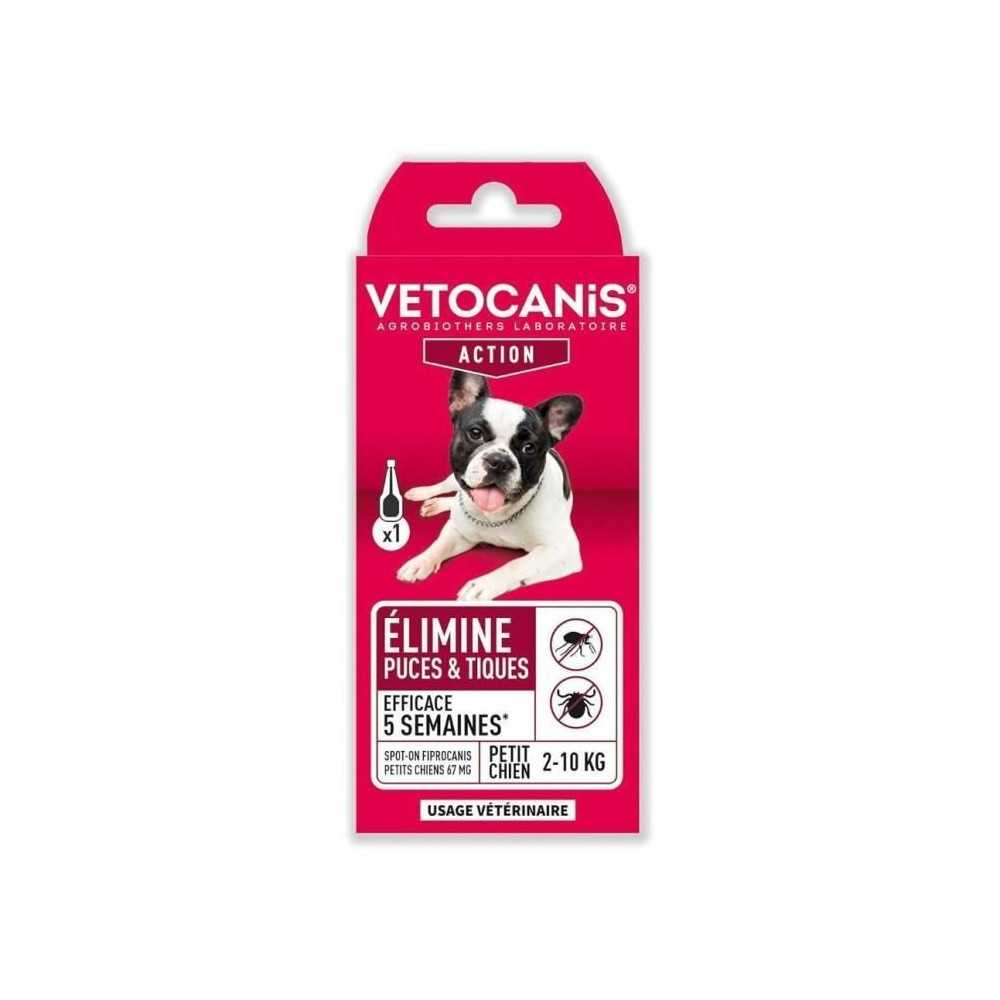 VETOCANIS Pipette Spot-on Fipronil, Anti-Puces et Anti-Tiques - Pour p