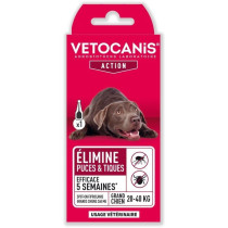 VETOCANIS Pipette Spot-on Fipronil - Anti-Puces et Anti-Tiques - Pour