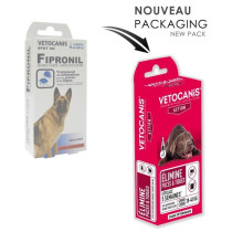 VETOCANIS Pipette Spot-on Fipronil - Anti-Puces et Anti-Tiques - Pour