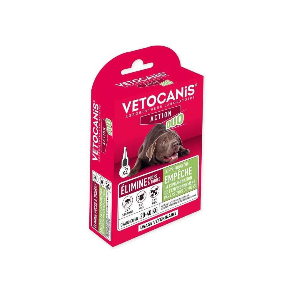 VETOCANIS Pipette Action Duo Spot on - Anti-puces et anti-tiques pour