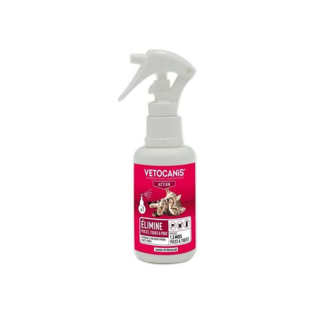 VETOCANIS Spray antiparasitaire, anti-puces et anti-tiques - 100 ml -
