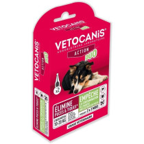 VETOCANIS Anti-puces et anti-tiques Duo Spot on - 2 pipettes - Efficac