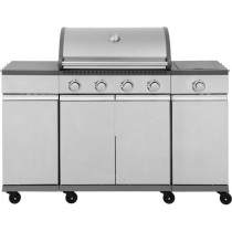 Barbecue a gaz - COOKING BOX - BRISBANE - Cuisine inox - 142 X 57 X 11