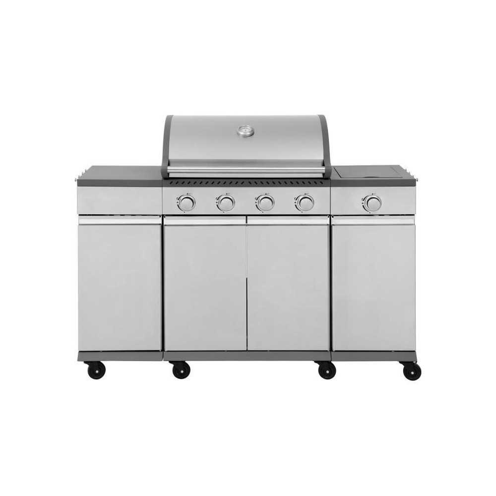 Barbecue a gaz - COOKING BOX - BRISBANE - Cuisine inox - 142 X 57 X 11