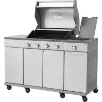 Barbecue a gaz - COOKING BOX - BRISBANE - Cuisine inox - 142 X 57 X 11