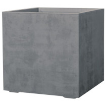 Pot de fleur Cube DEROMA - Millennium R - Ashgrey - A réserve d'eau -