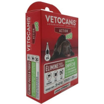 Pipettes - VETOCANIS - x4 Pipettes Anti-puces et tiques Duo 268mg/80mg