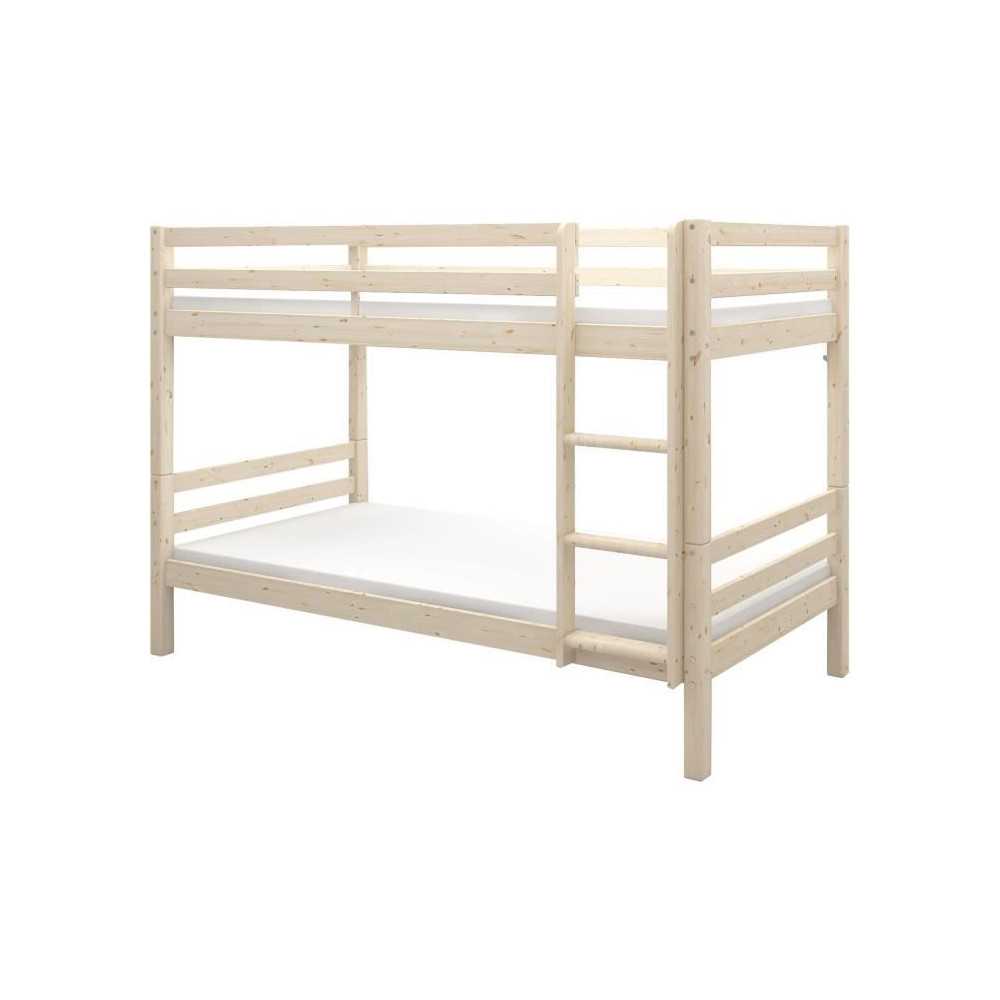 Lits superposés séparables enfant - 2x90x200 cm - Pin massif naturel