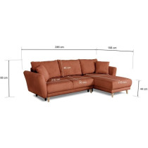 Canapé d'angle convertible réversible - 3 / 4 places - CLAUDIUS - Ti