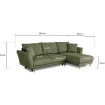 Canapé d'angle convertible réversible - 3 / 4 places - CLAUDIUS - Ti