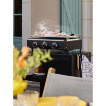 Plancha a gaz - COOKING BOX - CUENCA - 3 feux avec housse - 65 X 50 X
