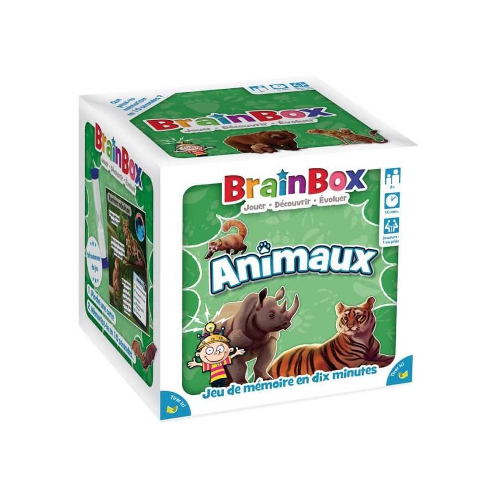 Jeu de société - BrainBox - Animaux - Jeu d'observation et de mémoi