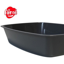 AIME Bac a litiere sans rebord - Bords arrondies - 43 x 31 x 10 cm - P