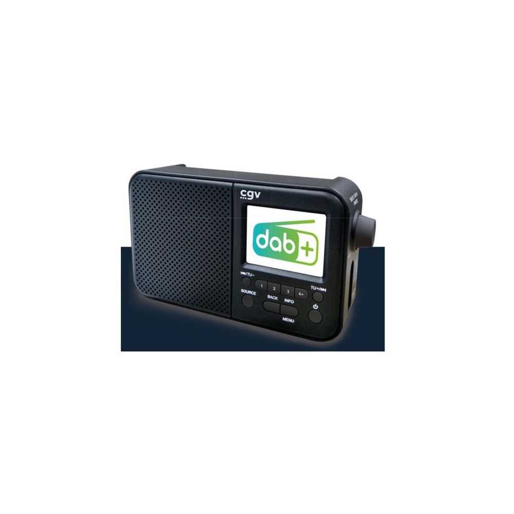 Radio portable DAB+ et FM - CGV - DR7+ - Écran couleur TFT 2,4 - Pris