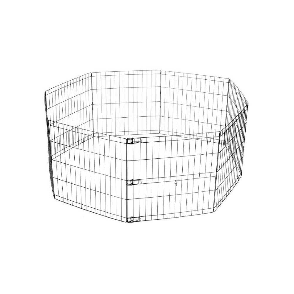 Enclos métal animaux 62 cm x8 cm - S - Black Enclos métal animaux 62 cm x8 cm - S - Black