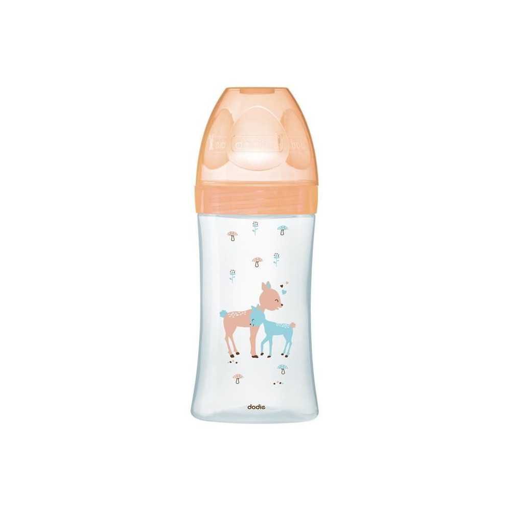 Dodie Biberon Sensation+ Anti-Coliques en Verre +0m Beige Biche 270ml
