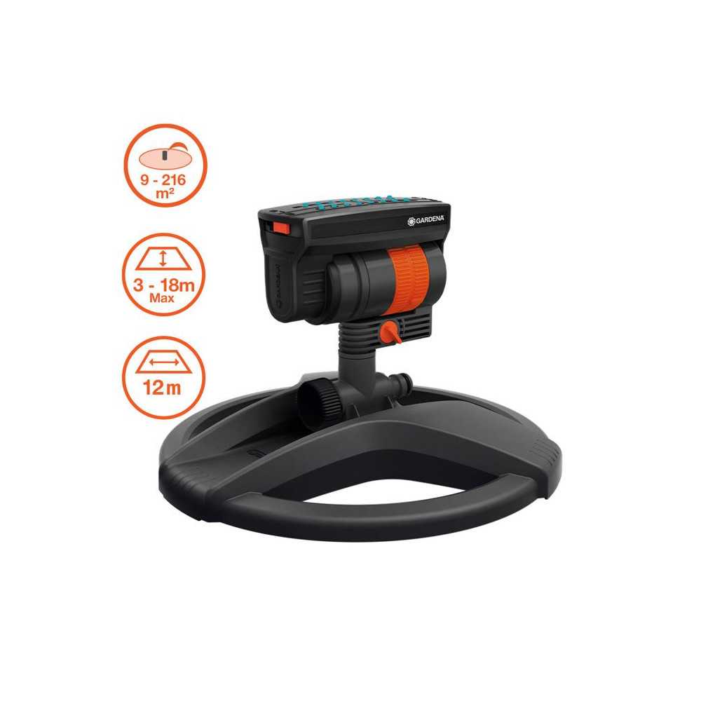 GARDENA Arroseur oscillant AquaZoom Compact – Surface 216m² – Por
