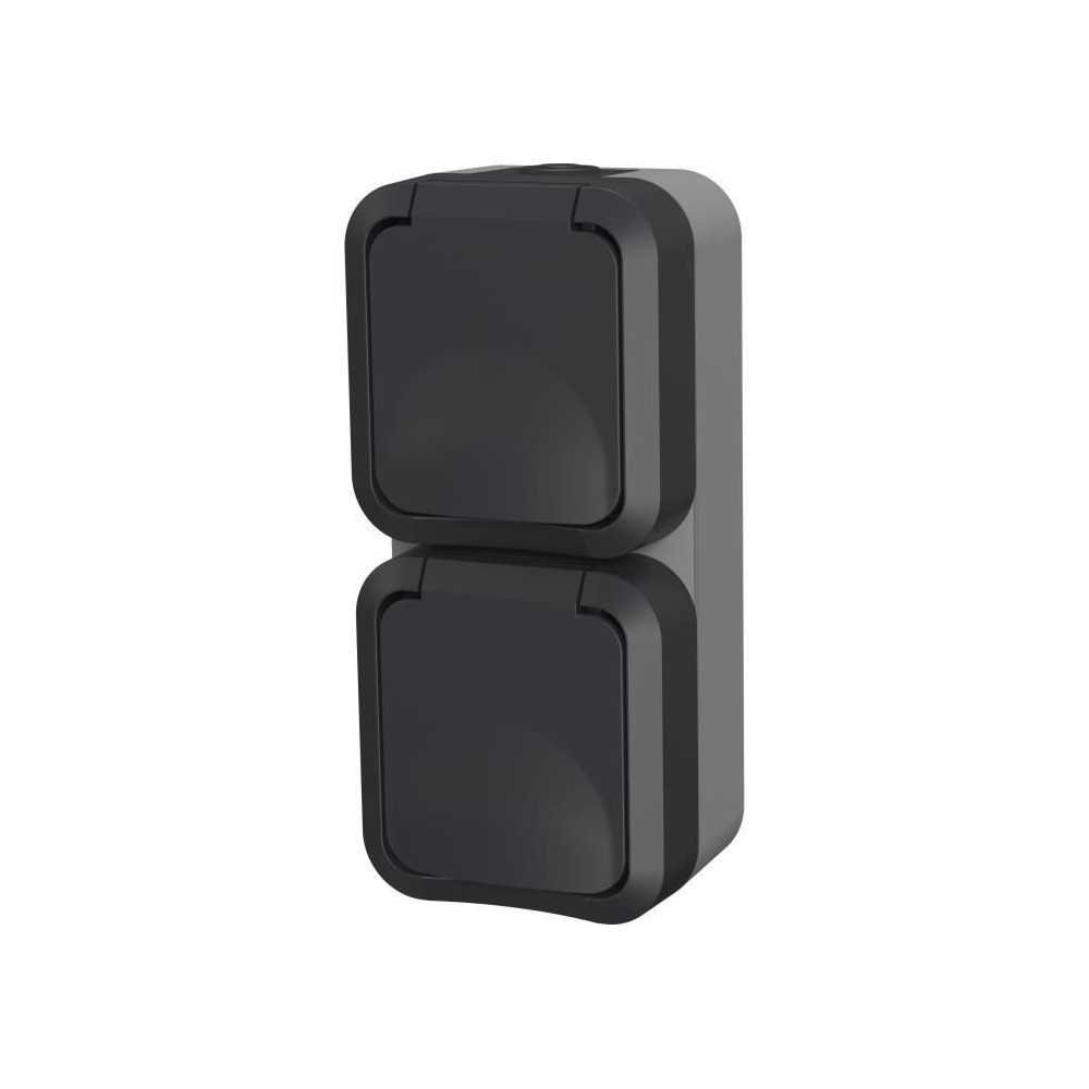 Double prise - QUARX - Aqua Pro - Extérieure, verticale, IP55, 250V,