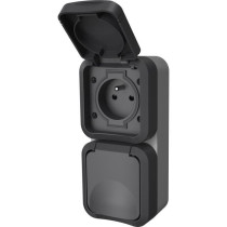 Double prise - QUARX - Aqua Pro - Extérieure, verticale, IP55, 250V,