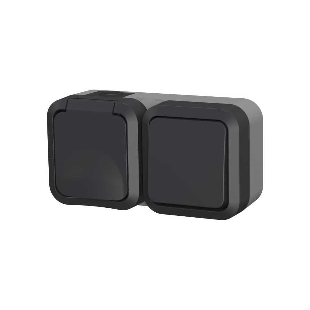 Double prise - QUARX - Aqua Pro - Extérieure, verticale, IP55, 250V,