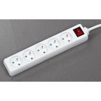 Bloc ménager - GAO - 5 prises - Avec interrupteur, câble 1,4m, prote