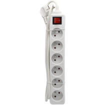 Bloc ménager - GAO - 6 prises - Avec interrupteur, câble 1,4m, prote