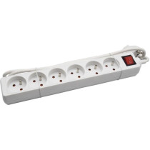 Bloc ménager - GAO - 6 prises - Avec interrupteur, câble 1,4m, prote