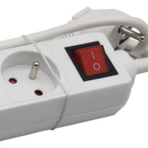 Bloc ménager - GAO - 6 prises - Avec interrupteur, câble 1,4m, prote