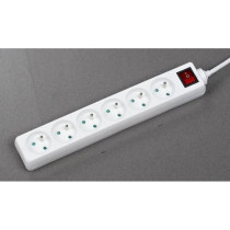 Bloc ménager - GAO - 6 prises - Avec interrupteur, câble 1,4m, prote