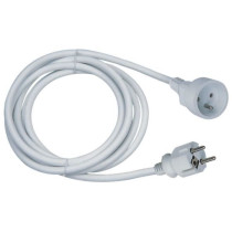 Rallonge électrique - GAO - 16A - Câble 5m - Blanc - Flexible - Dura