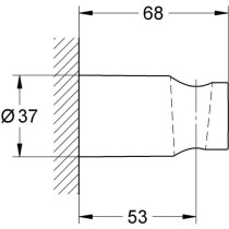 Support de douche mural - GROHE - Vitalio Universal - Non ajustable -