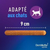 DentActiv - 10 Bâtonnets - VETOCANIS - Hygiene Bucco-Dentaire au Boeu