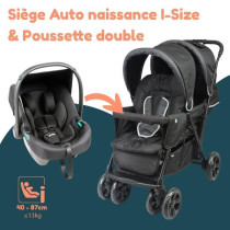 Poussette Double BAMBISOL - Toute équipée - Habillage pluie inclus -