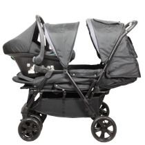 Poussette Double BAMBISOL - Toute équipée - Habillage pluie inclus -