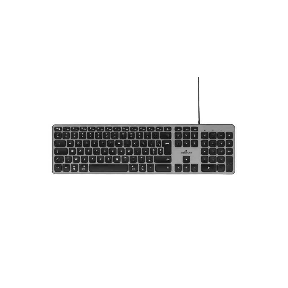 Clavier Filaire - Bluestork - KB Mac - Azerty - Compatible Mac - Noir