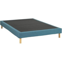 Sommier tapissier - 140x190 cm - Bleu turquoise - Kit - DEKO DREAM Eaz