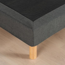 Sommier tapissier - 140x190 cm - Gris anthracite - Kit - DEKO DREAM Ea