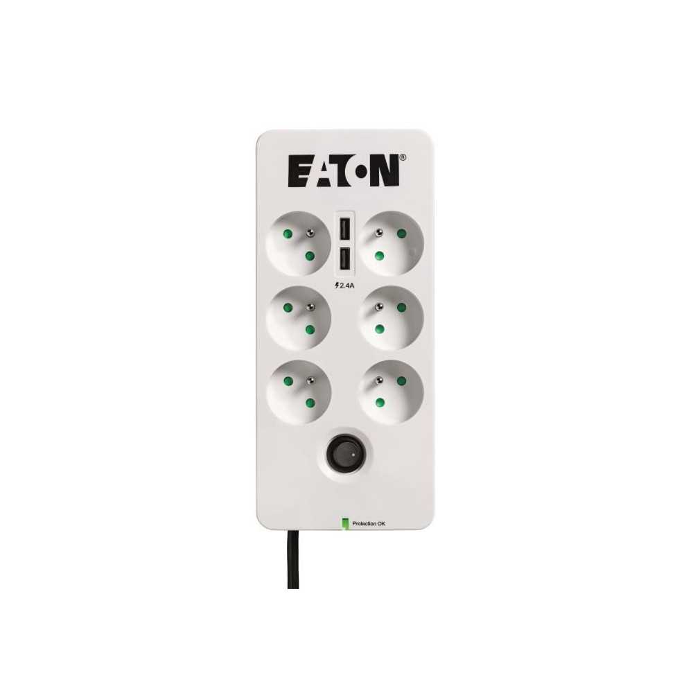 Multiprise/Parafoudre - EATON Protection Box 6 Tel USB FR - PB6TUF - 6