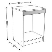 START Meuble bas de cuisine pour four l 60 cm avec plan de travail inc