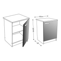 START Caisson bas de cuisine L 60 cm - Blanc brillant