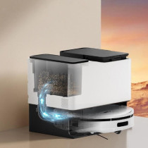 Robot Aspirateur Laveur connecté avec base de vidage - EZICLEAN All I